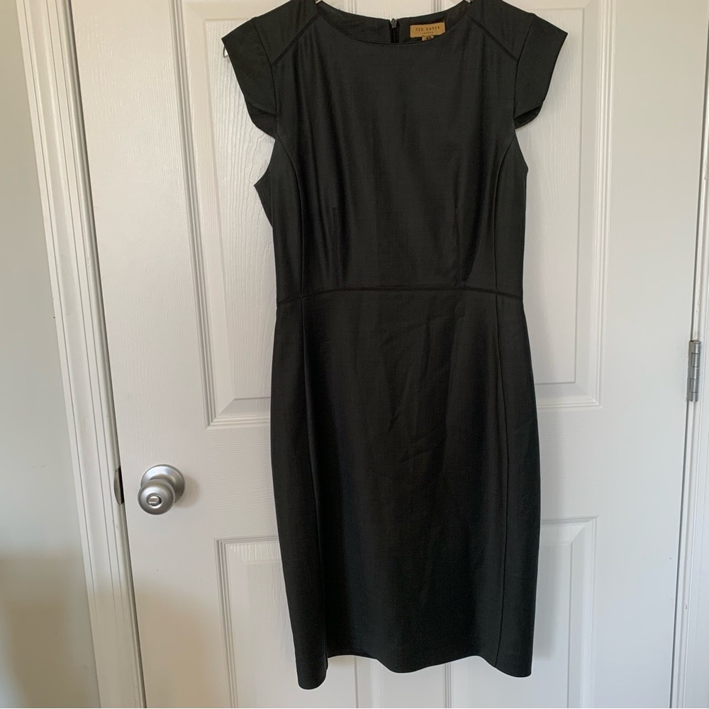 Ted Baker London Edid Wool Sheath Dress charcoal grey - Picture 2 of 16